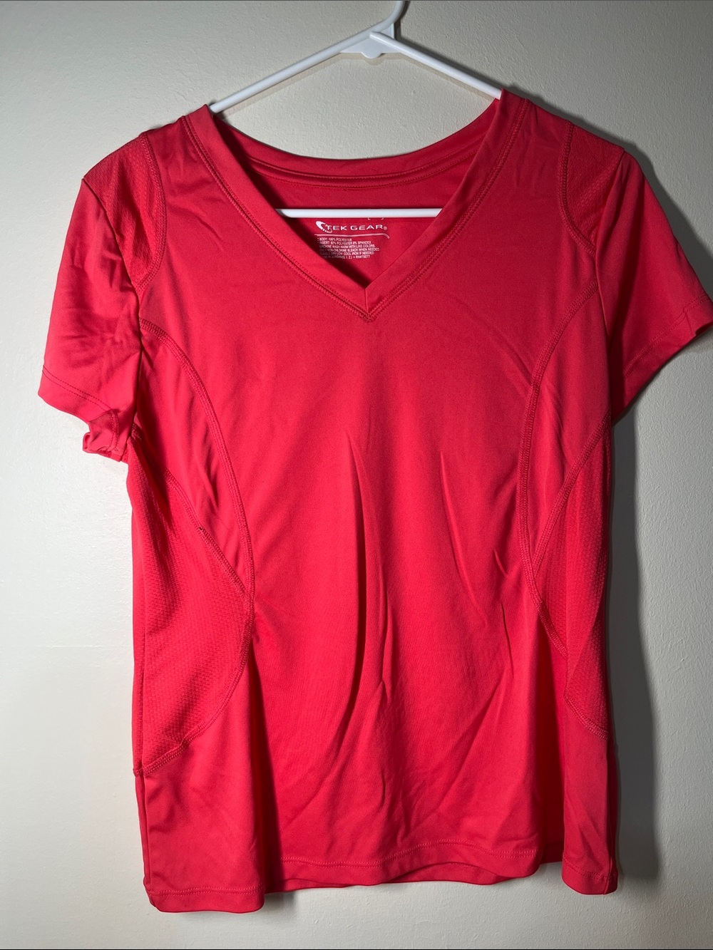 tek gear Women’s V-Neck Short Sleeve Active Top - Hot Pink